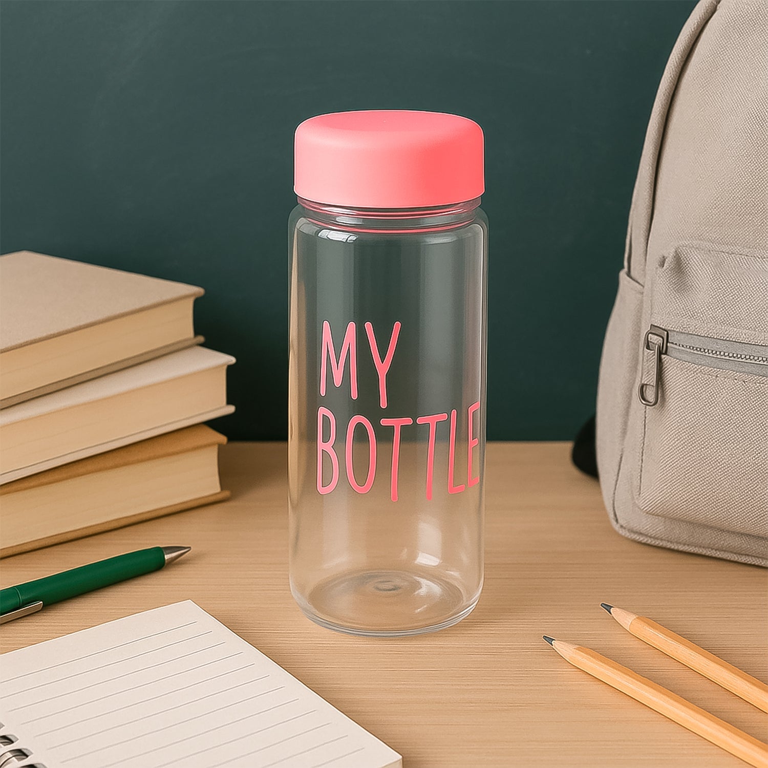 350 ml Approx Transparent Plastic Water Bottle with Leakproof Lid (1 Pc) 350 ml Approx Transparent Plastic Water Bottle with Leakproof Lid (1 Pc)